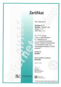 OHRIS-Zertifikat Haslinger GmbH