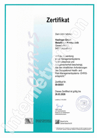 OHRIS-Zertifikat Haslinger GmbH